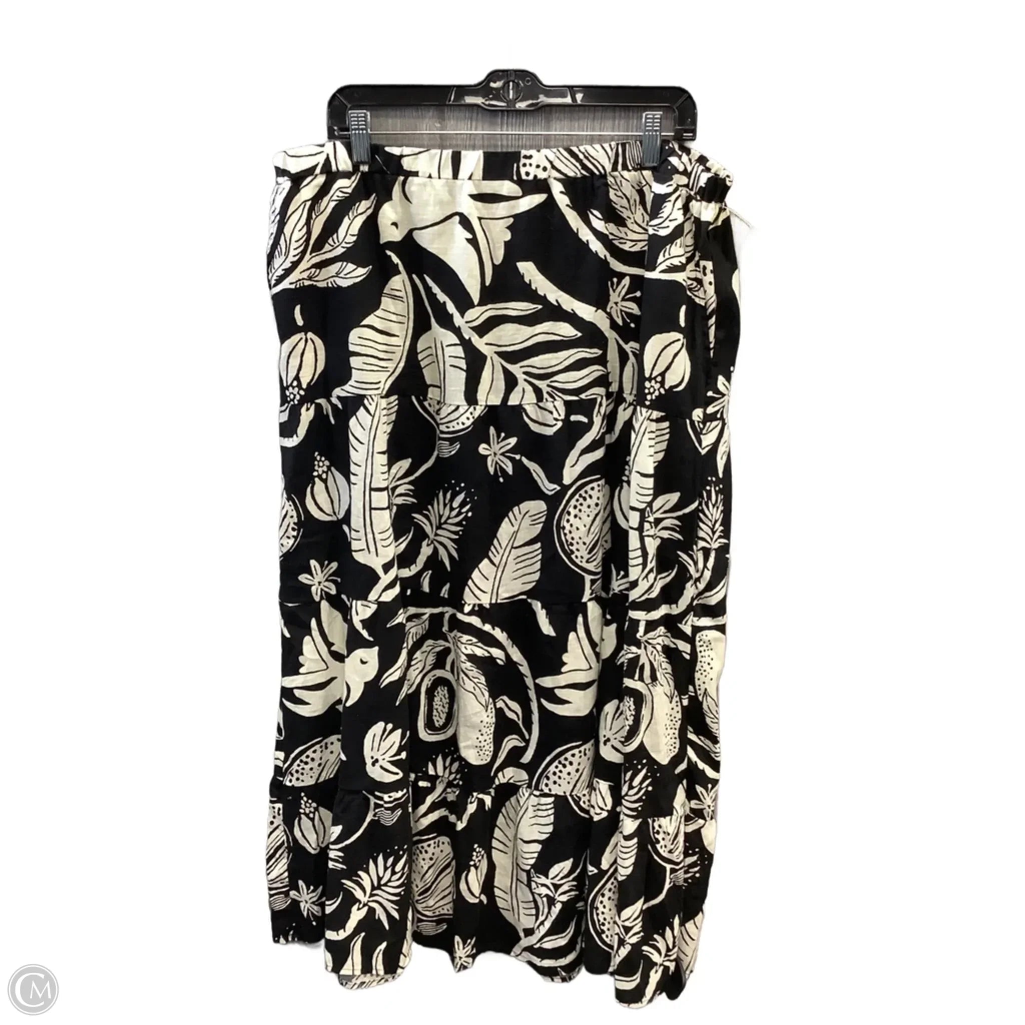 Skirt Maxi By Christian Siriano In Black & White, Size: 14