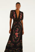 Black Belle Garden  Maxi Dress