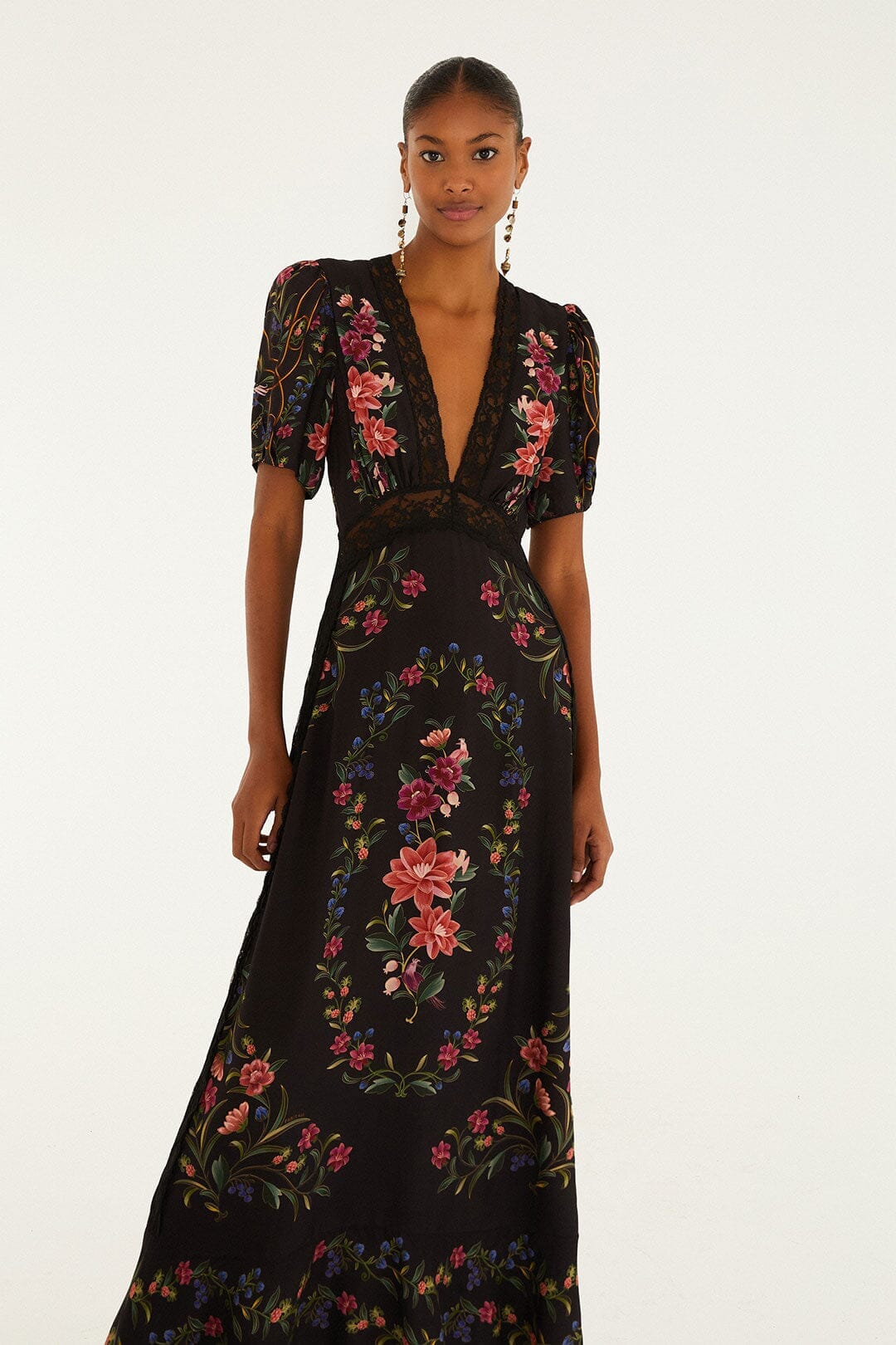 Black Belle Garden  Maxi Dress