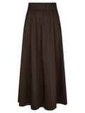 YARA POPLIN SKIRT  Chocolate Brown