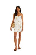 COOL DAY RELAXED OFF-WHITE SLEVELESS MINI DRESS