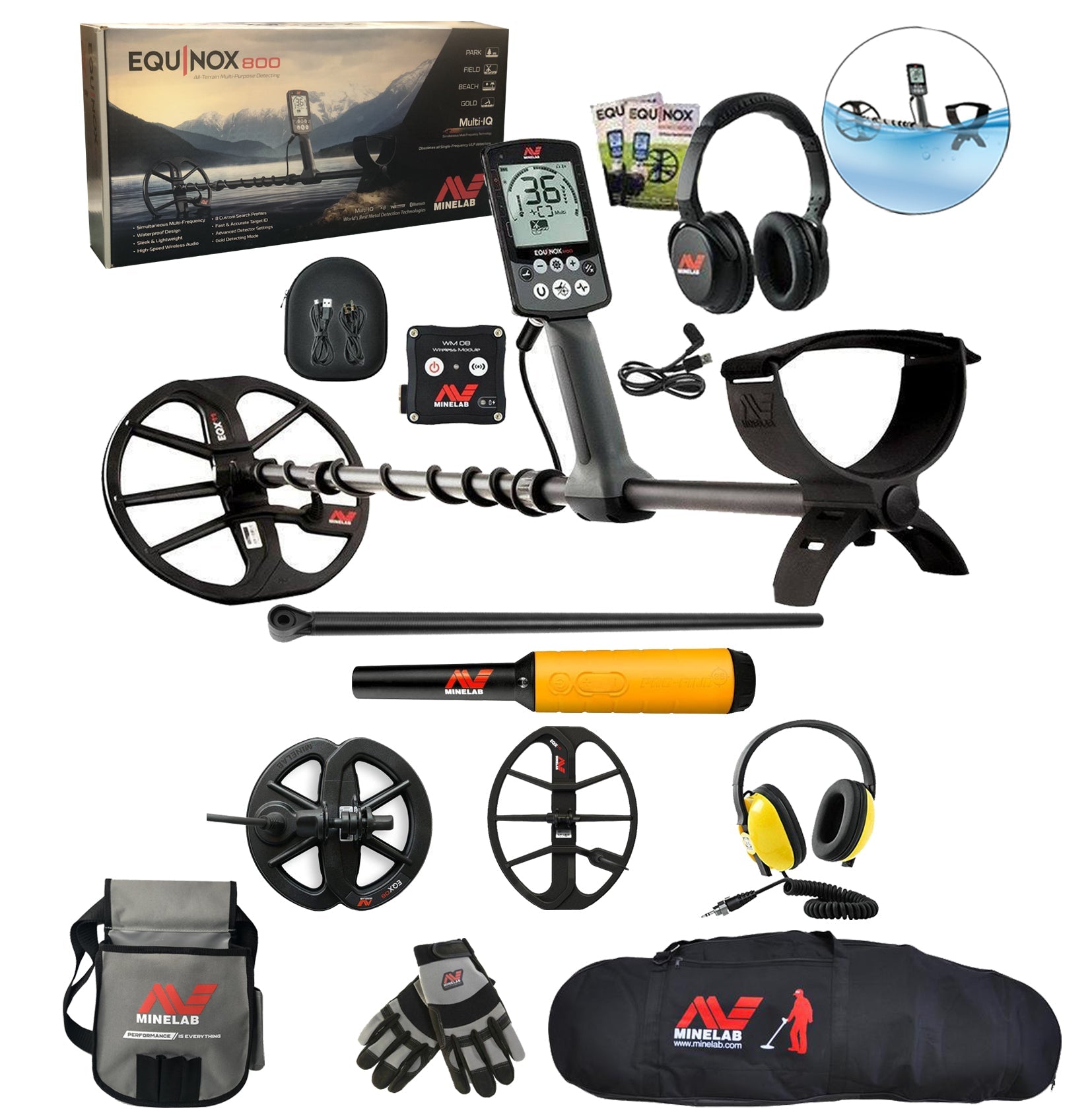 Minelab Equinox 800 Metal Detector All-in-One Bundle