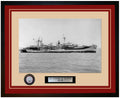 USS HOWARD-W-GILMORE AS-16 Framed Navy Ship Photo Burgundy