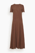 Staud Le Havre Dress in Dark Chocolate