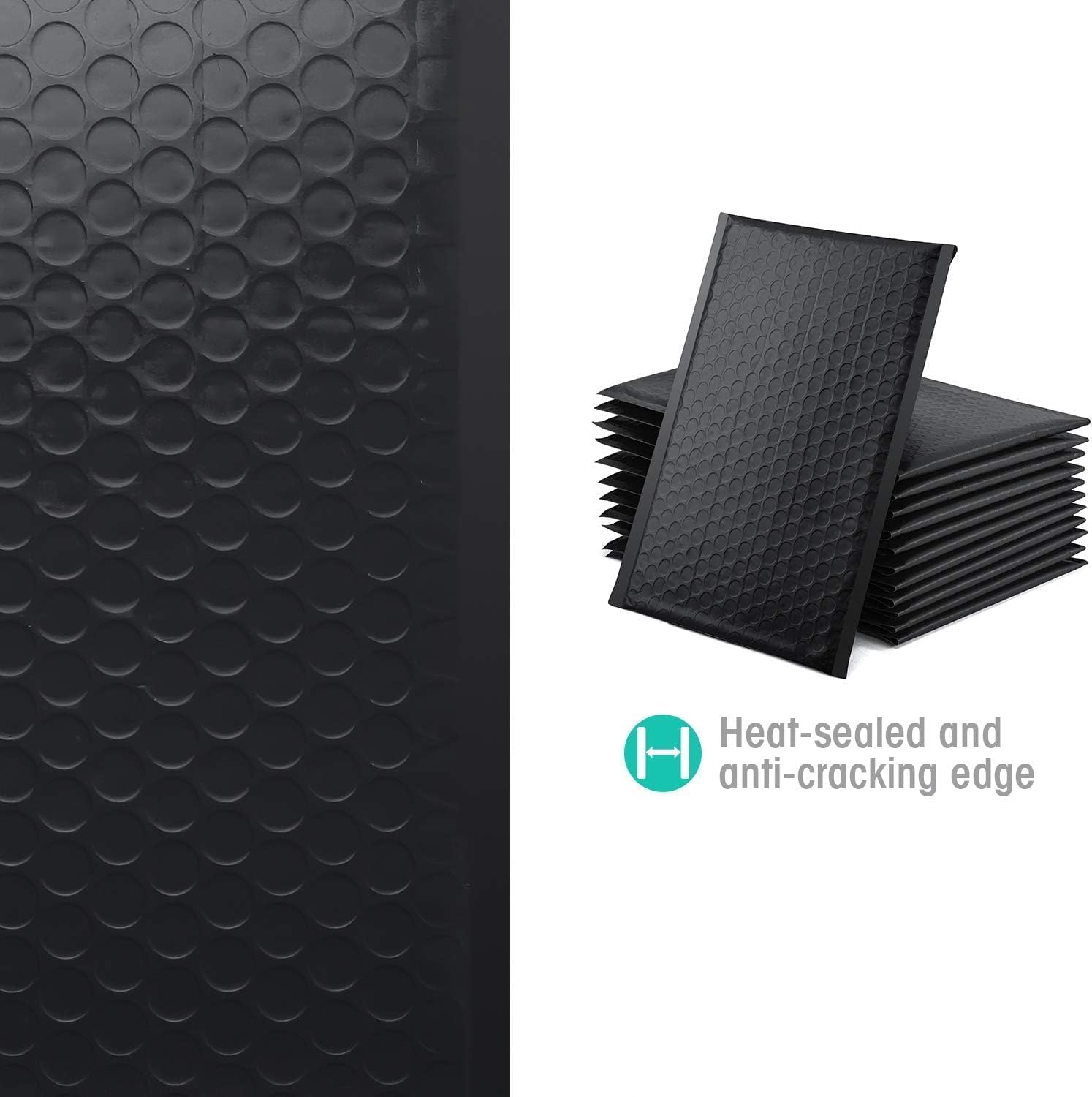 GSSUSA Black Bubble Mailers 6x10 Small Padded Envelopes 268800 Pack,Strong Adhesion Bubble Mailer Self-Seal Bubble Envelopes for Small Business