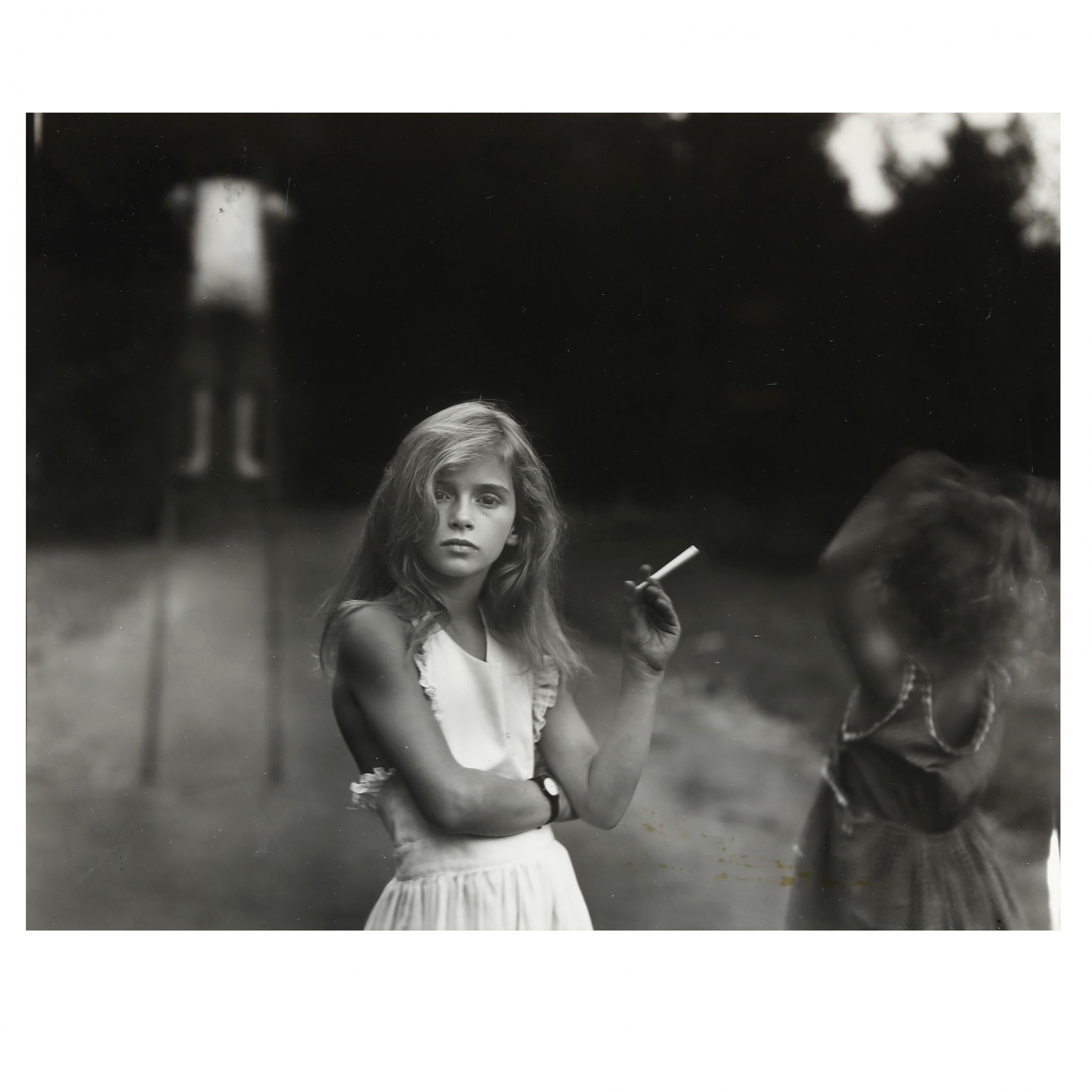 Sally Mann (American, born 1951), Preparatory Photograph for Candy Cigarette,  With Hand-Written Inscription (Lot 180