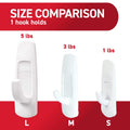 Command Large Utility Hooks, White, Damage Free Decorating, 6 Hooks and 12  Command Strips