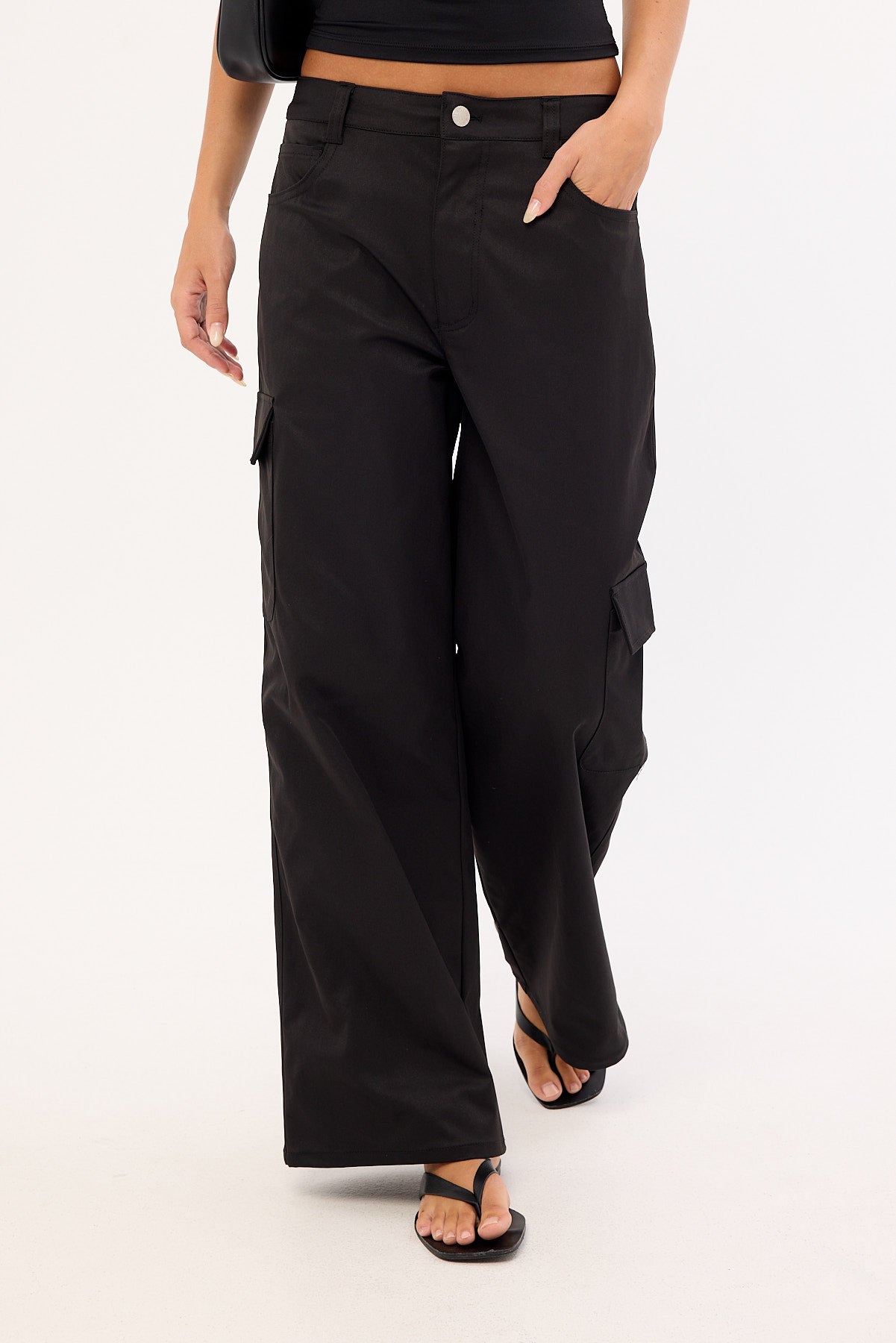 Luck & Trouble Sahara Low Rise Cargo Pant Black