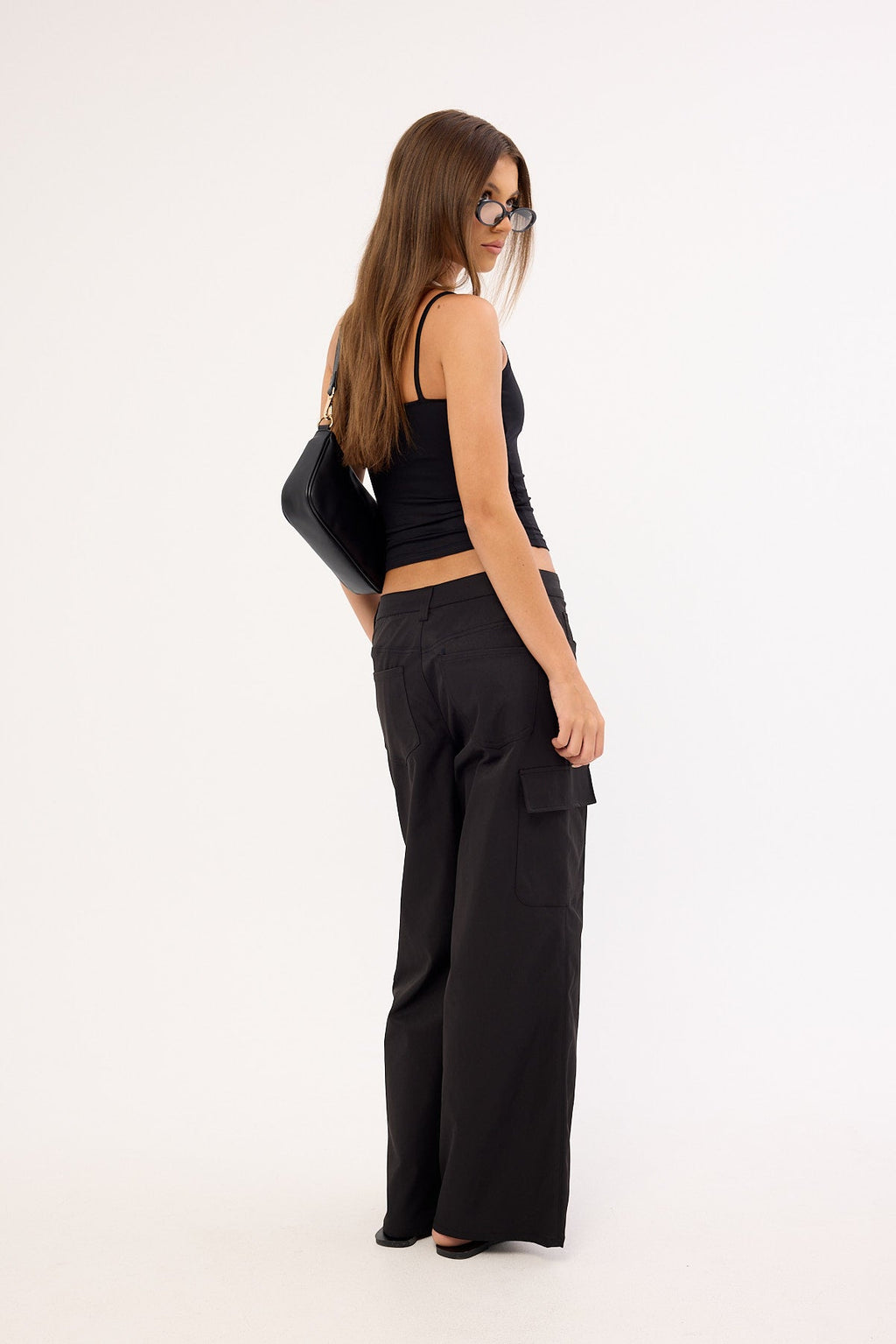 Luck & Trouble Sahara Low Rise Cargo Pant Black