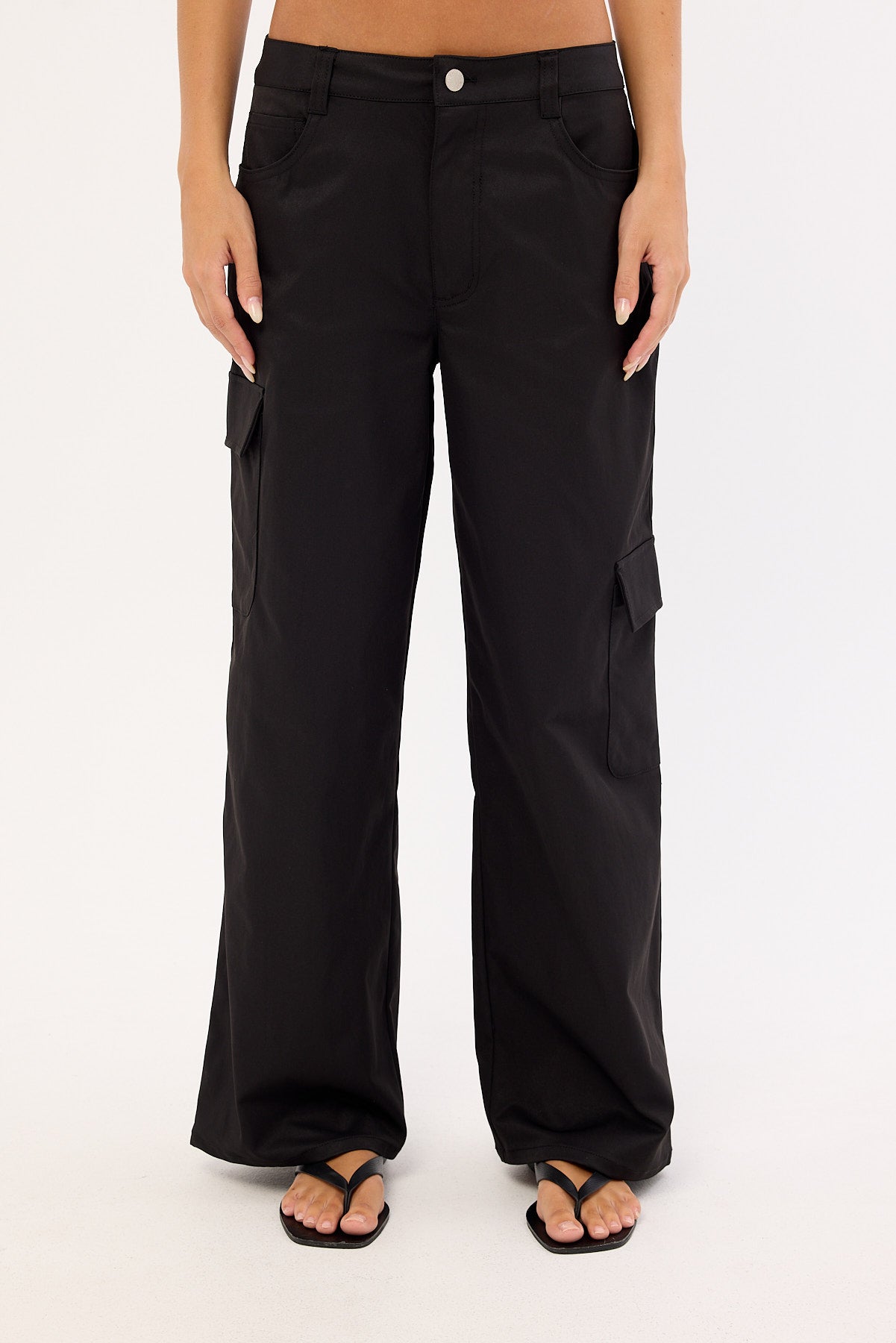 Luck & Trouble Sahara Low Rise Cargo Pant Black