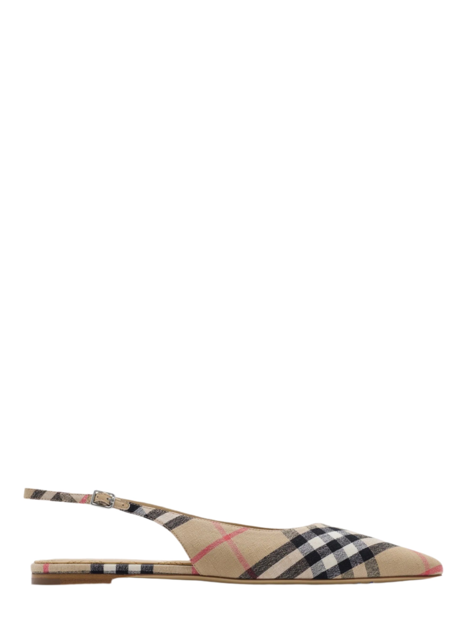 Burberry Check Dame Slingback Ballerinas