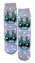 DISNEY STITCH Ladies Sherpa Lined Cozy Gripper Bottom Socks - Novelty Socks And Slippers