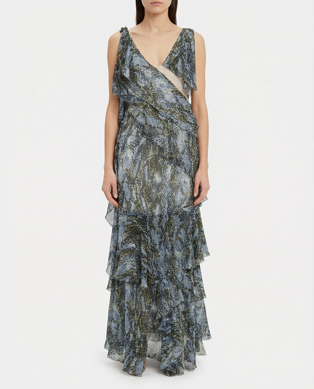 Unravelled serpent long dress