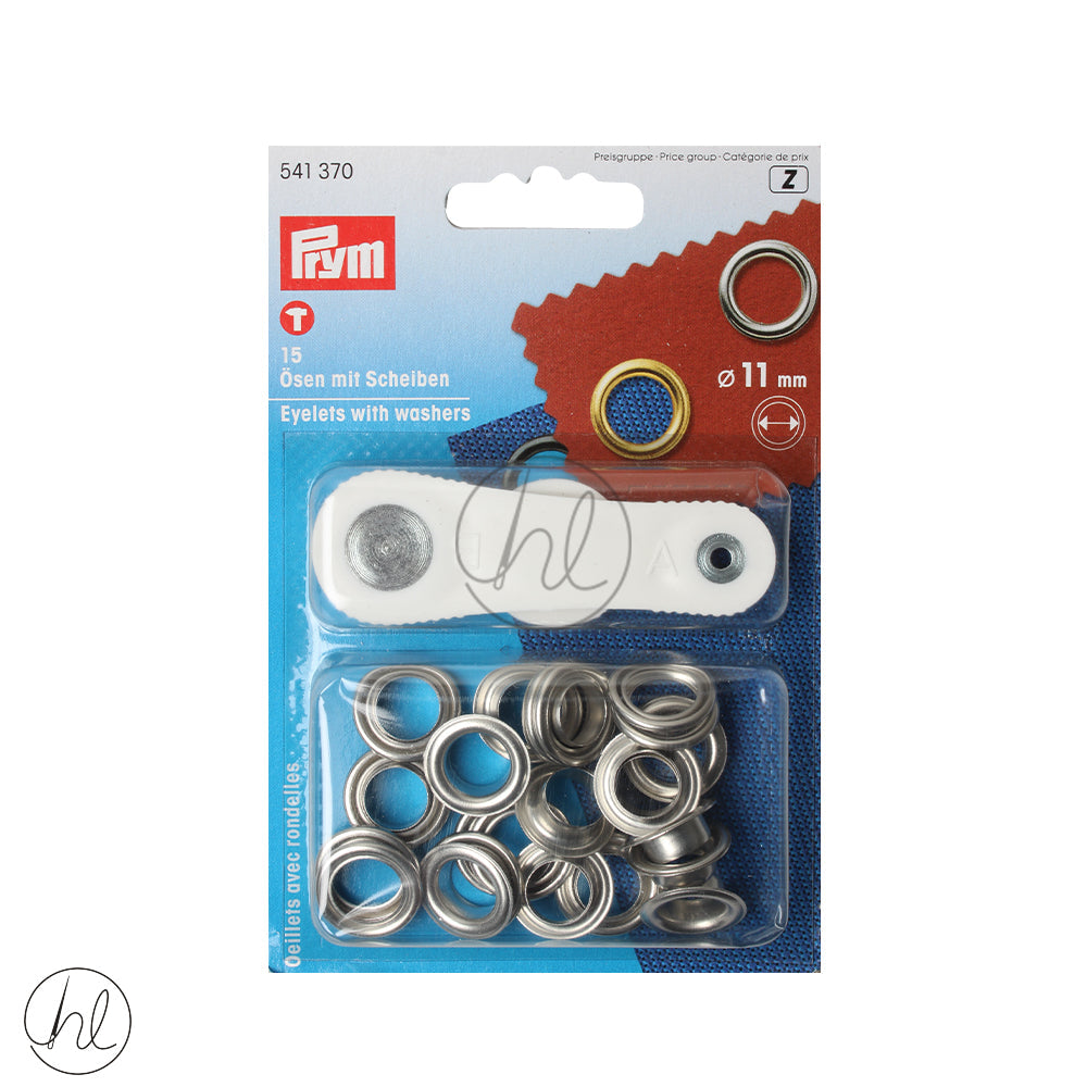 PRYM EYELETS SILVER 541-370 11MM