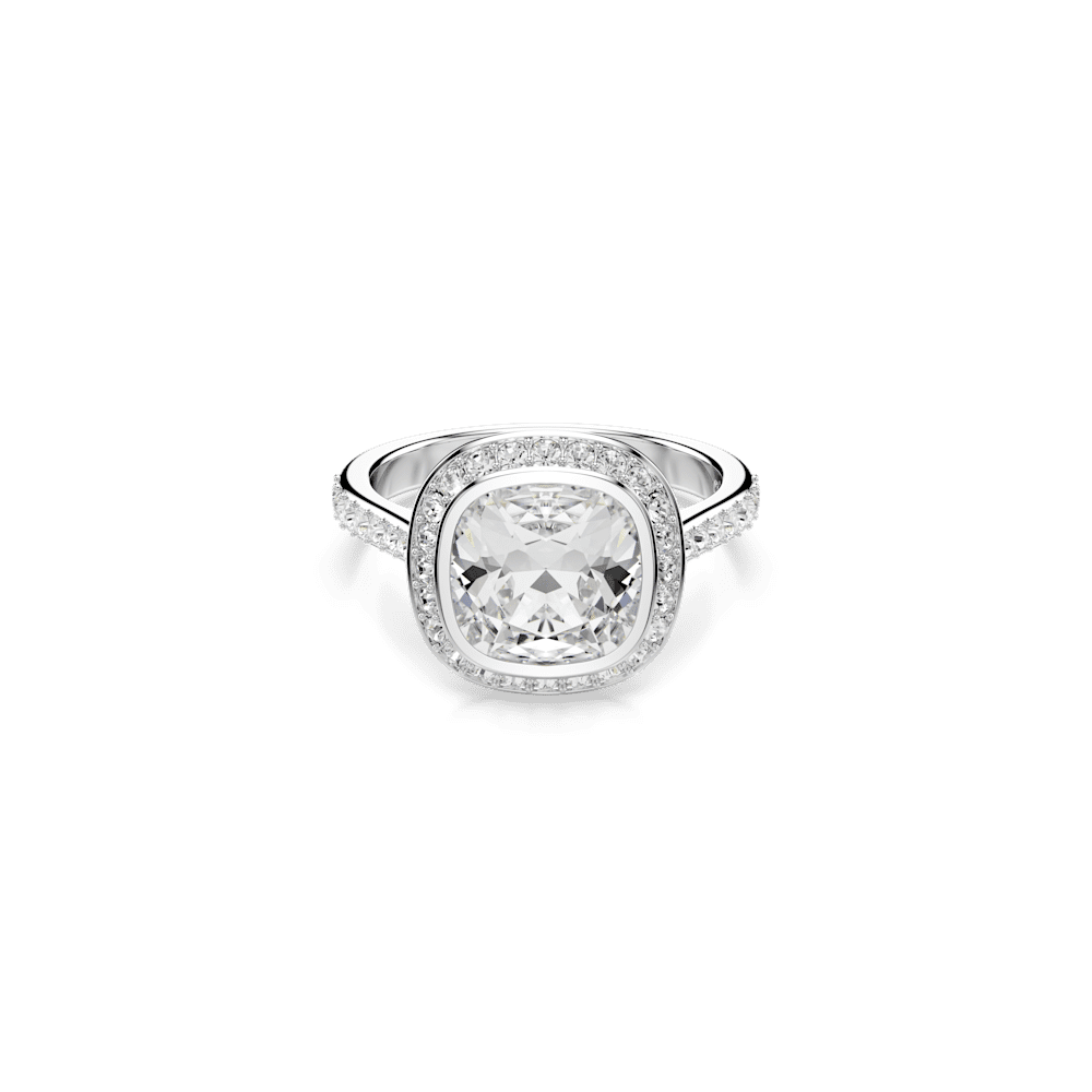 Anello Swarovski Halo Una Angelic Taglio Cushion Bianco - Misura 52