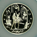 Russia 1997 Silver Coin 25 Rouble Ballet Swan Lake Ballerina NGC PF68 COA Rare