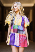 Queen Of Sparkles - Rainbow Bandana Dress - Tucker Brown