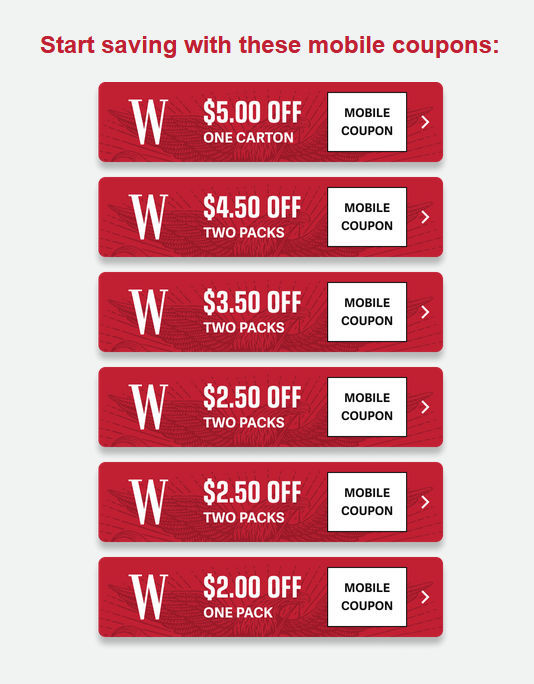 Free Winston Cigarette Mobile Coupons Available @  https://winstoncoupons.com : r/CigaretteCoupons