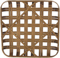 Glitzhome Square Tobacco Basket 24 Inch Dark Brown Bamboo Wall Decor Woven Farmhouse Decor