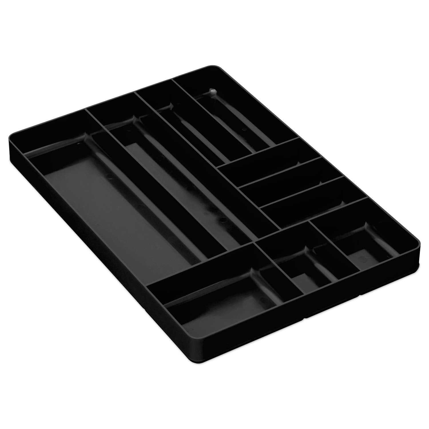 ▶ Organizador de cajones de 10 compartimentos: bandeja apilable resistente para organización de herramientas de cochera automotriz, almacenamiento de caja de herramientas de perfil bajo, tuercas y pernos, herramientas, piezas, fácil de limpiar,