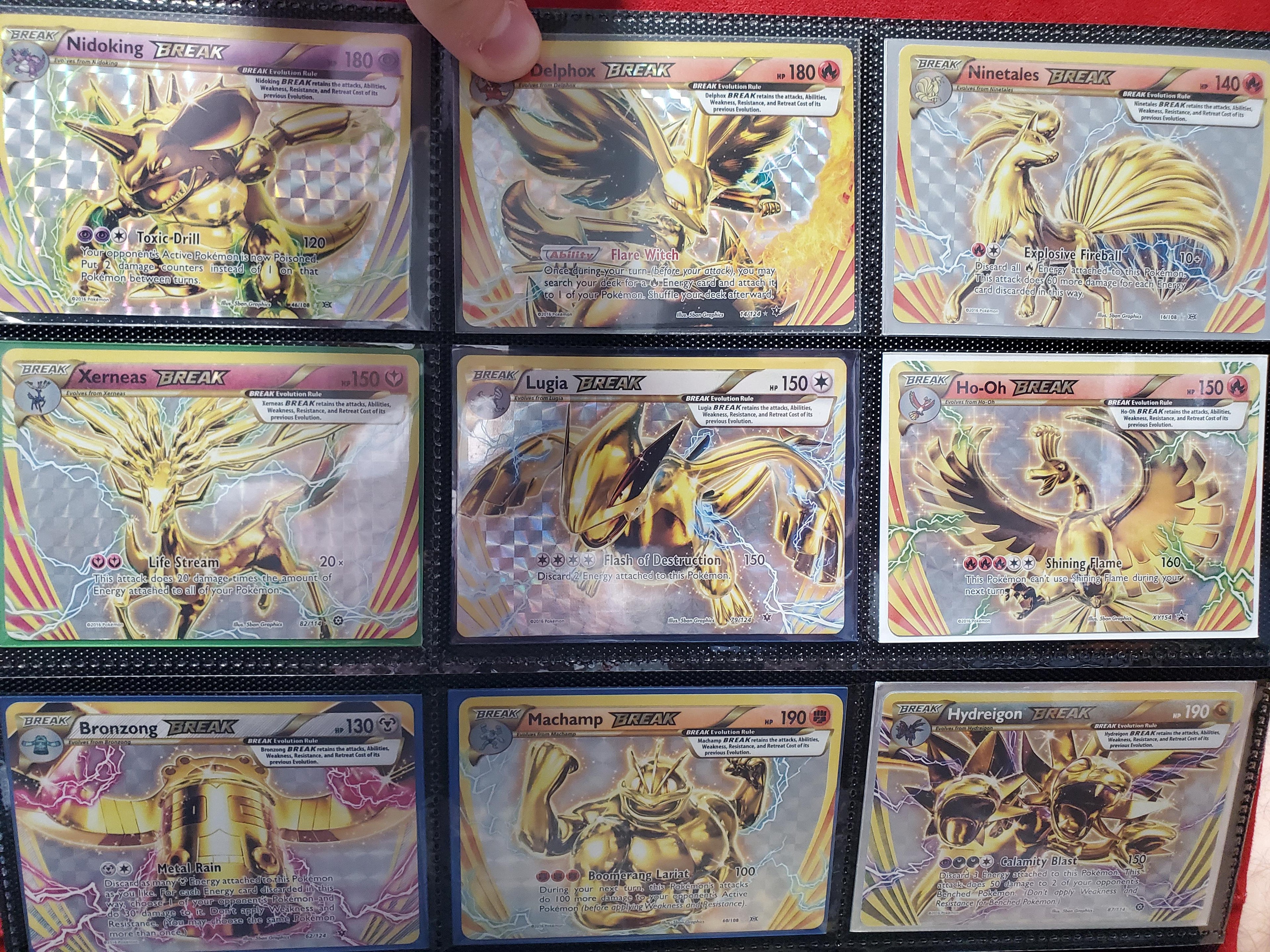 I've always LOVED the look of Break cards and I finally have a whole page  of them. I know they are not too valuable but they are mine and look  awesome!! :
