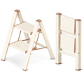 GameGem 2 Step Ladder, Folding Step Stool with Anti-Slip Wide Pedal, Aluminum Material Lightweight yet Sturdy, 150 KG Loading, Cute Modern Apperance