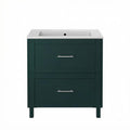 Heritage Floor Standing Vanity Unit Classic Green Heritage Lynton 800mm Floor Standing 2 Drawer Vanity Unit and Basin Bundle