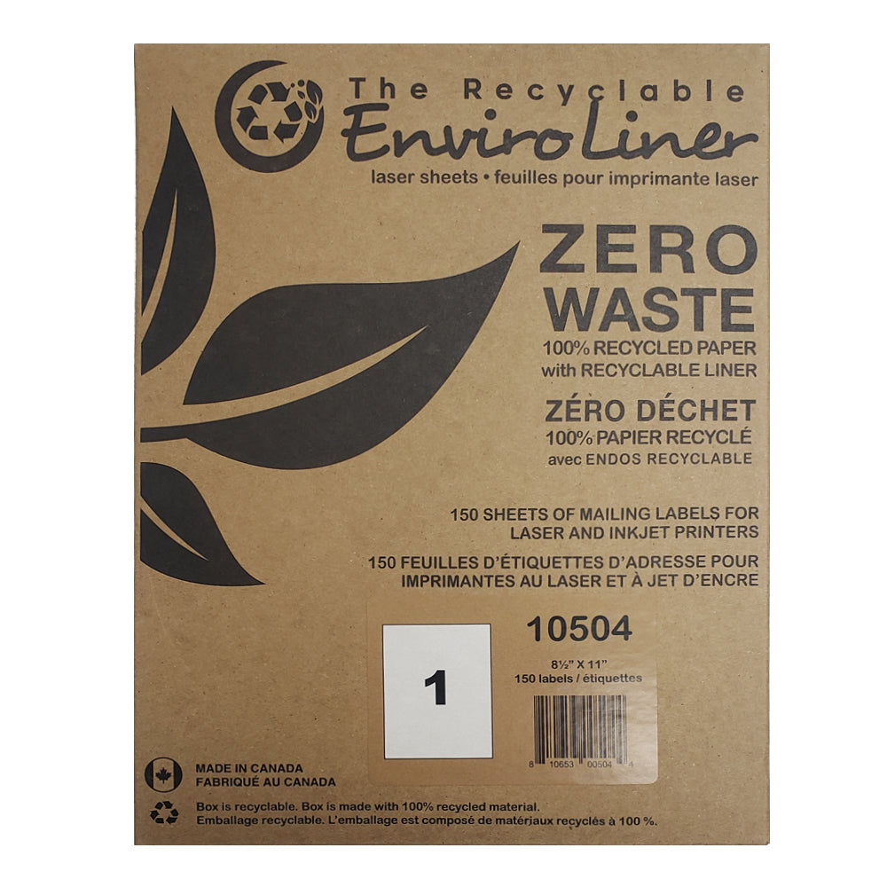 Labelcraft Products Zero Waste Labels - 8.5" x 11" - 150 Labels