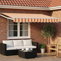 Electric Retractable Awning Multicolour 3 x 2.5 m
