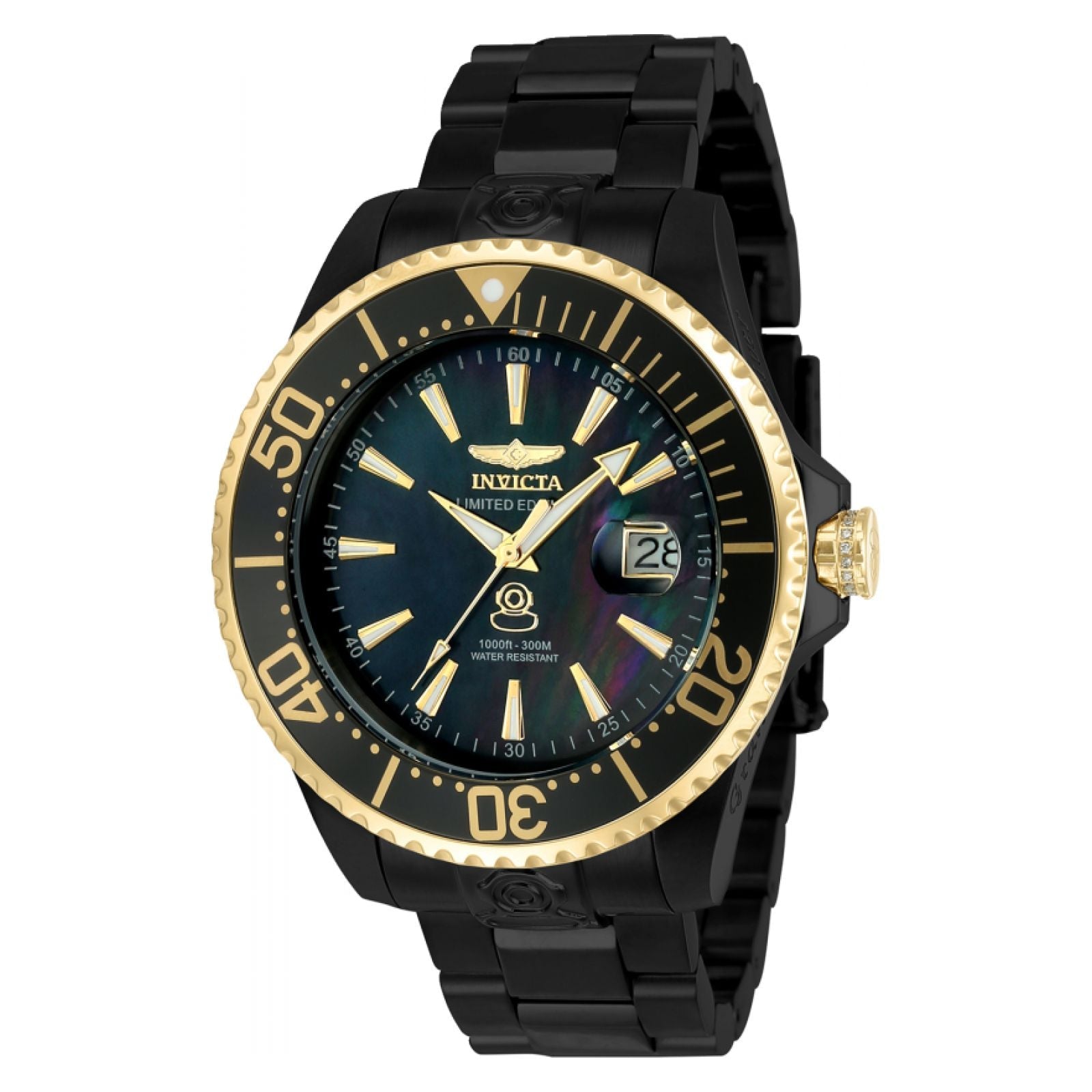 RELOJ  PARA HOMBRE INVICTA PRO DIVER 23306 - NEGRO, DORADO