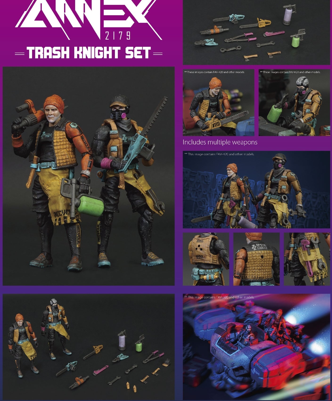 Toys Alliance Acid Rain Annex 2179 Trash Knight Set FAV-H20 1/18 Action Figures
