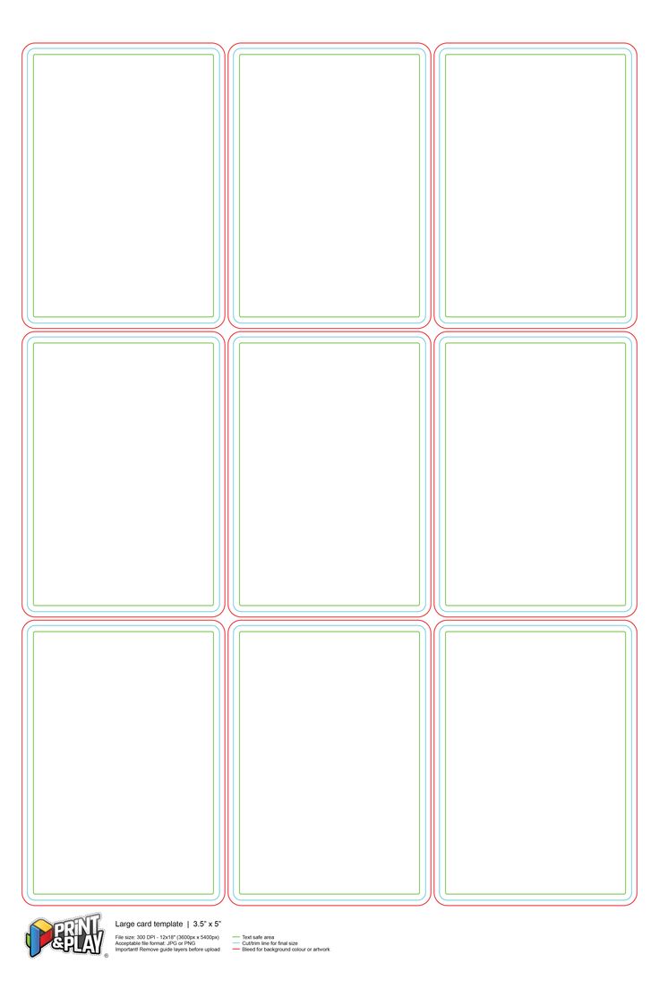 Mtg Card Printing Template