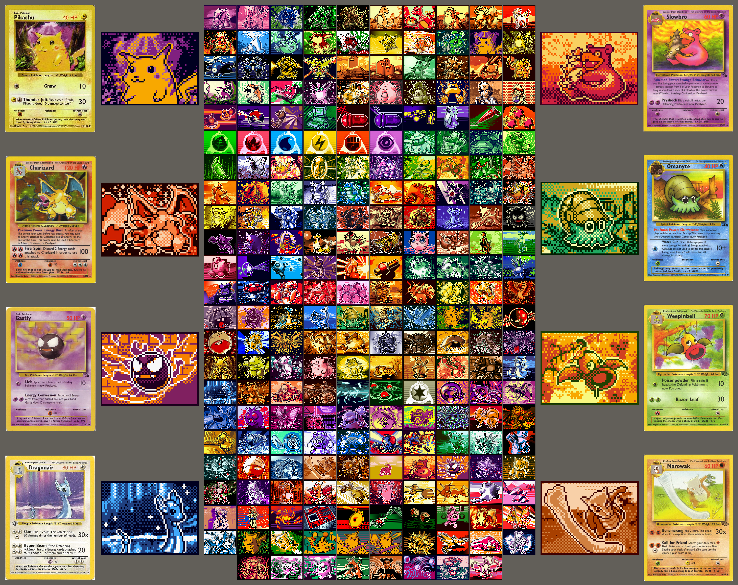 Pokémon TCG on Game Boy Color reproduced card art impressively well despite each  card being limited to 4 colors and a puny 64 x 48 resolution. : r/pokemon
