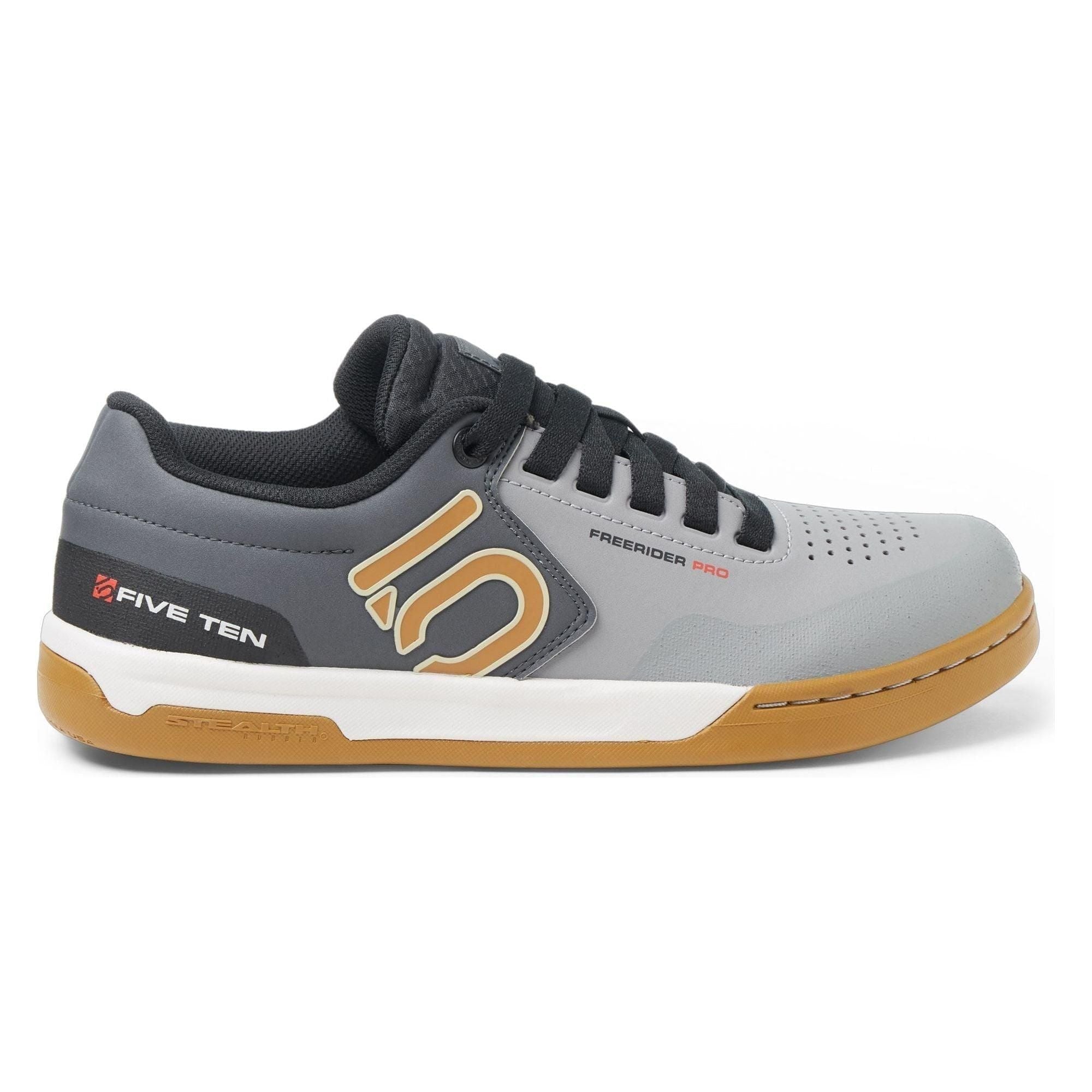 Five Ten Freerider Pro Flat Shoe Cycling Shoes - Mountain Shoes - Mens Mountain Shoes Five Ten 9.5 Grey Three/Bronze Strata/Core Black