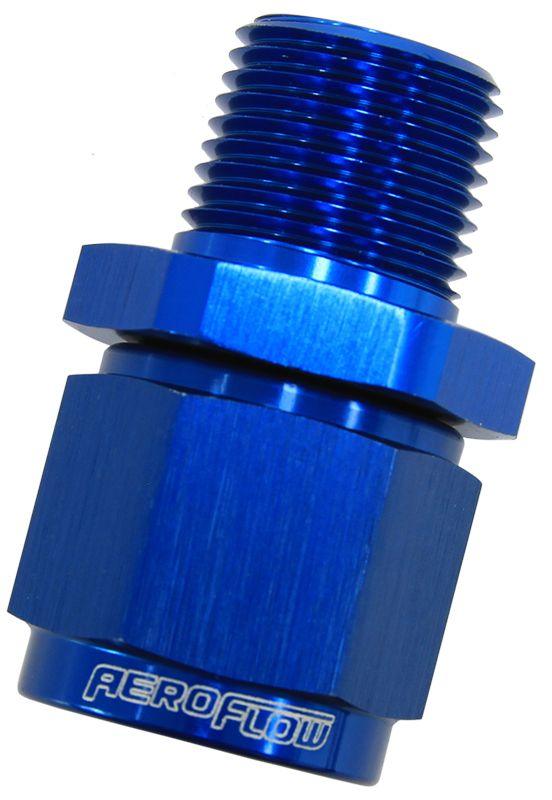 Aeroflow Male NPT to Female AN Straight Fitting 1/2" to -8AN (AF916-08-08) AF916-08-08