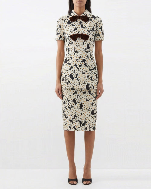 Apres L’Hiver crepe de chine midi dress