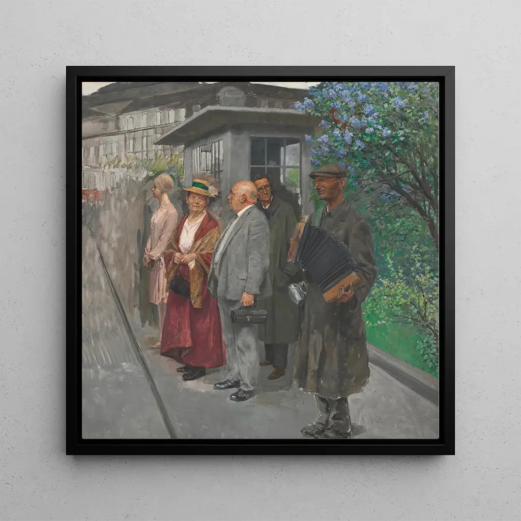 Attente au 2ème arrêt de tramway - Josef Engelhart