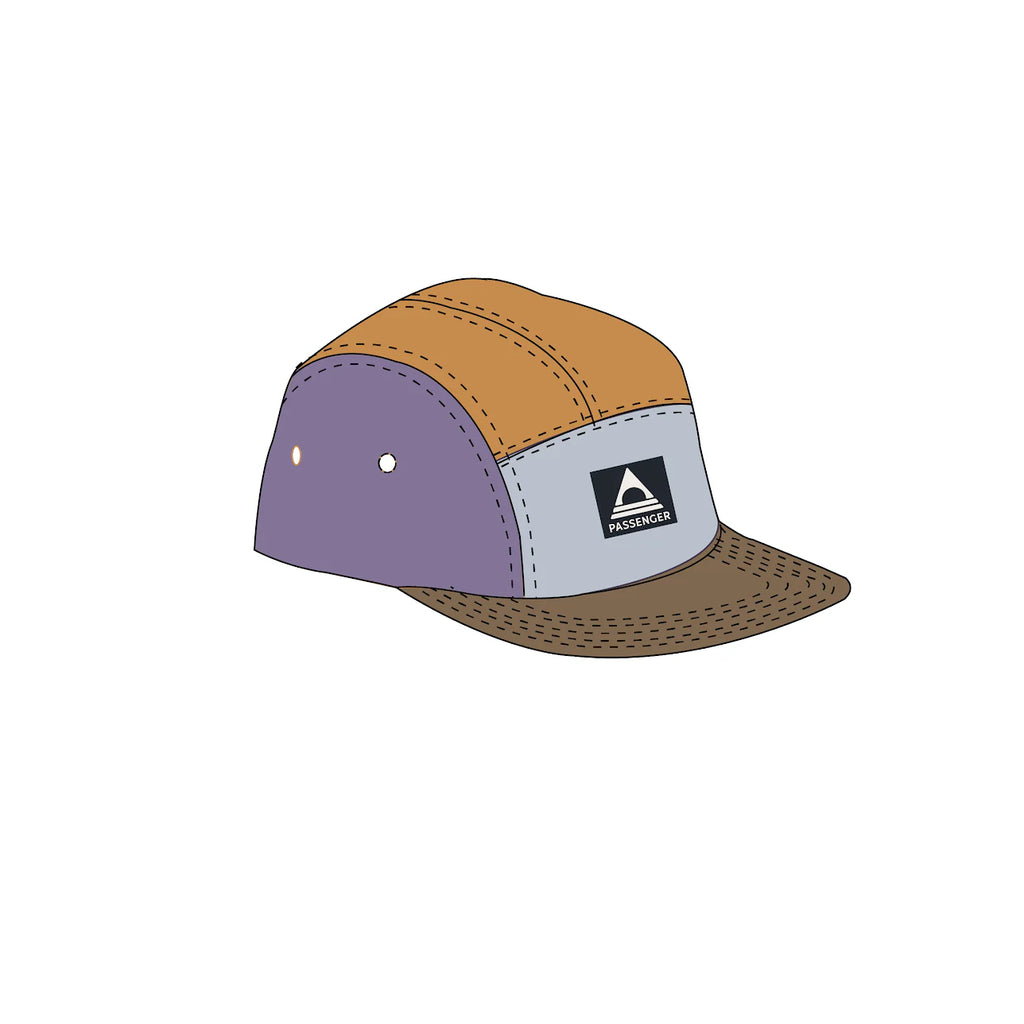 Hide_Fixie Organic 5 Panel Cap 2.0 - Purple Haze - 2D CAD