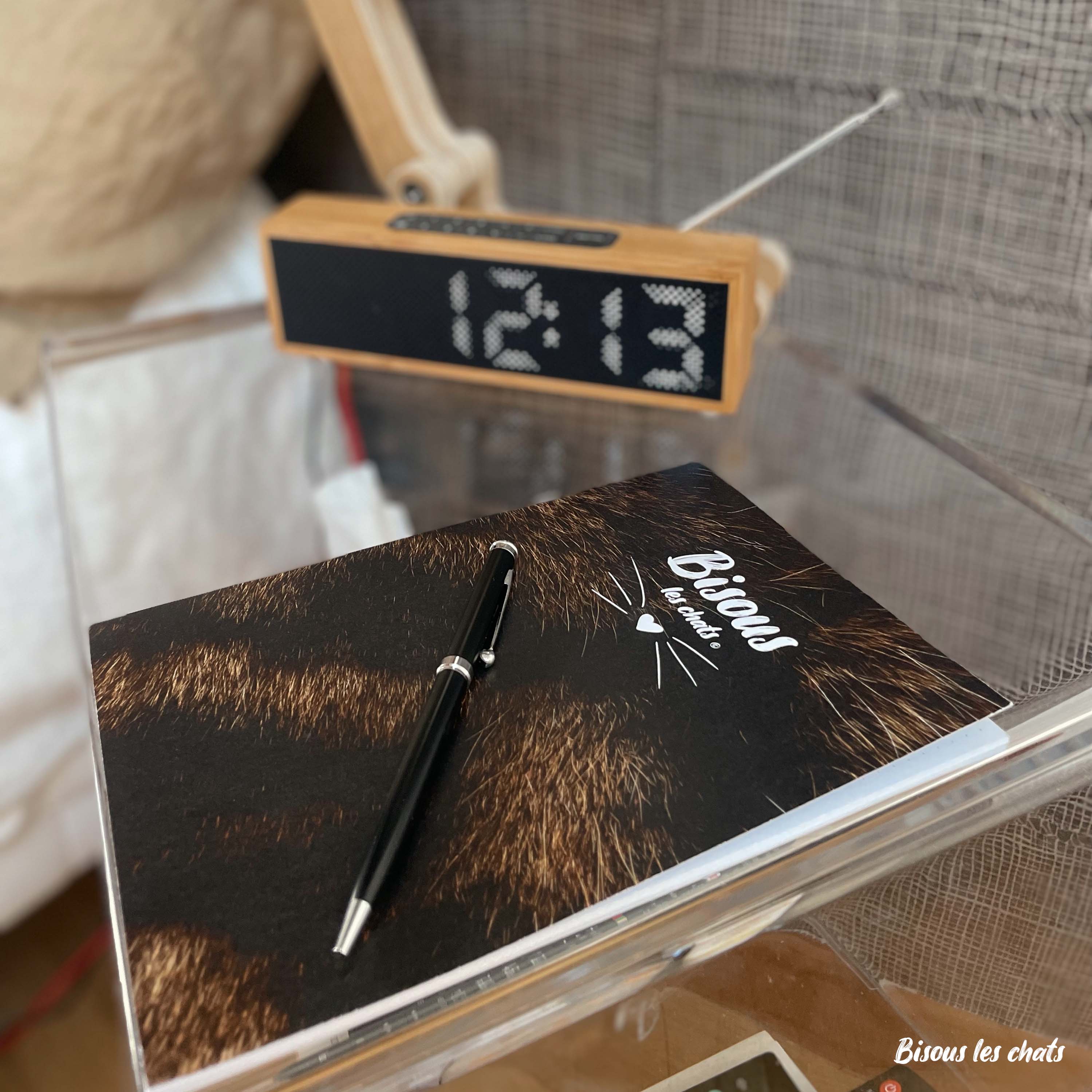 Carnet motif pelage noir brun écaille de tortue de chez Homycat