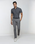 Black Half Sleeve TechPro Printed Shirt - Ronnel