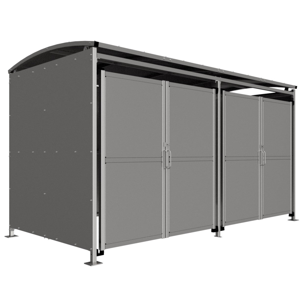 Blencoe Secure Storage Shelter - Steel Clad Gates - Store Fittings Direct