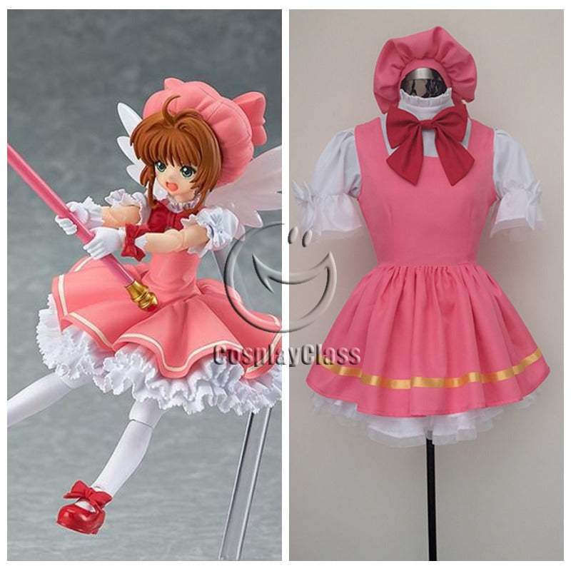 Cardcaptor Sakura Kinomoto Sakura Pink Cosplay Costume