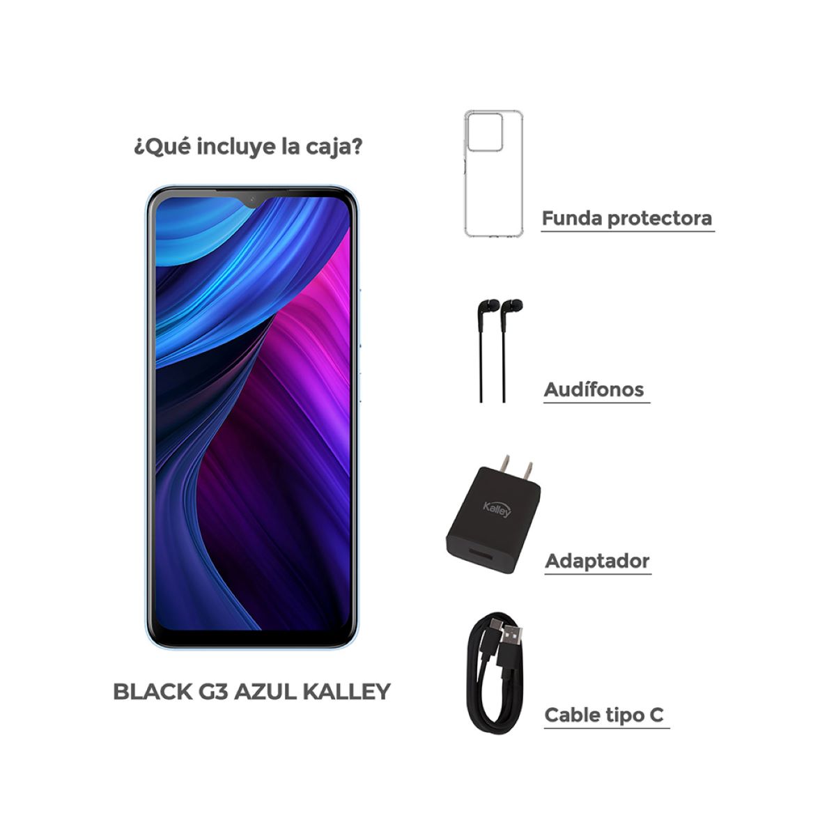Celular KALLEY BLACK G3  128GB 4GB Azul