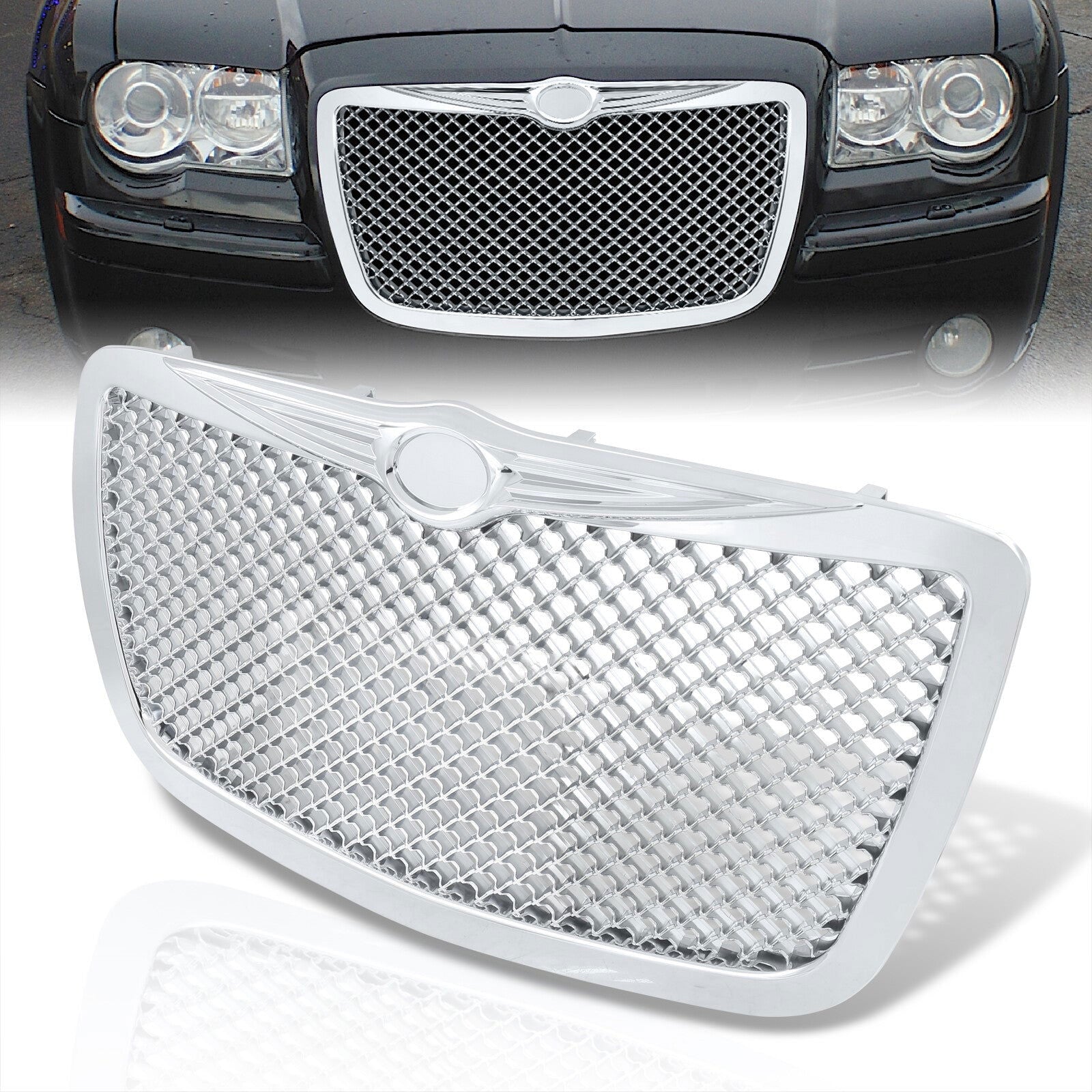 Chrysler 300 300C 2005-2010 Mesh Style Front Grille Chrome - Parts Agent