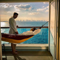 Hängematte auf dem Balkon einer AIDA Kreuzfahrt – perfekte Entspannung mit Meerblick
