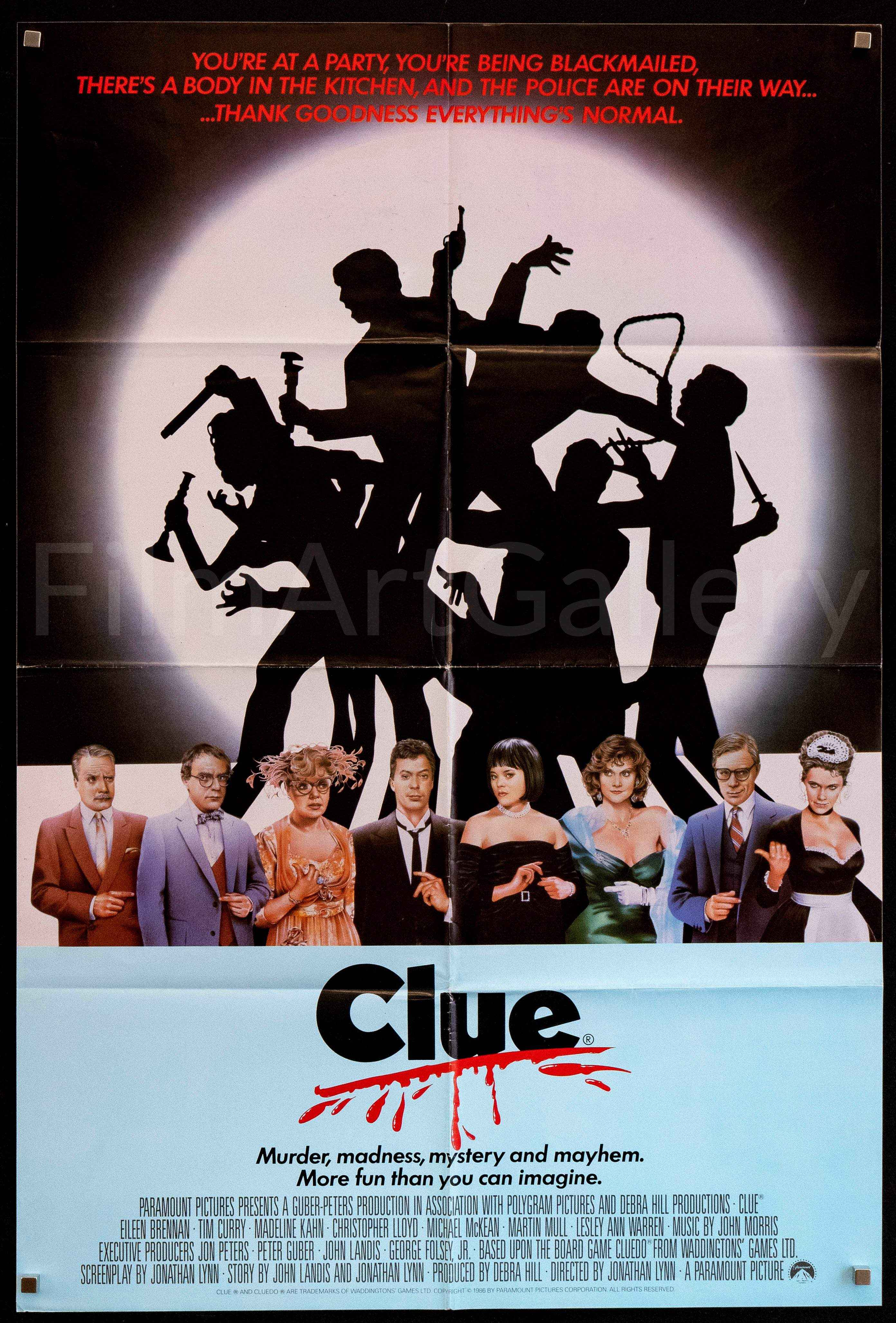Clue Original Vintage Movie Poster