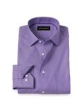 Product Image of Comfort Stretch Non-iron Herringbone Dress Shirt-Purple