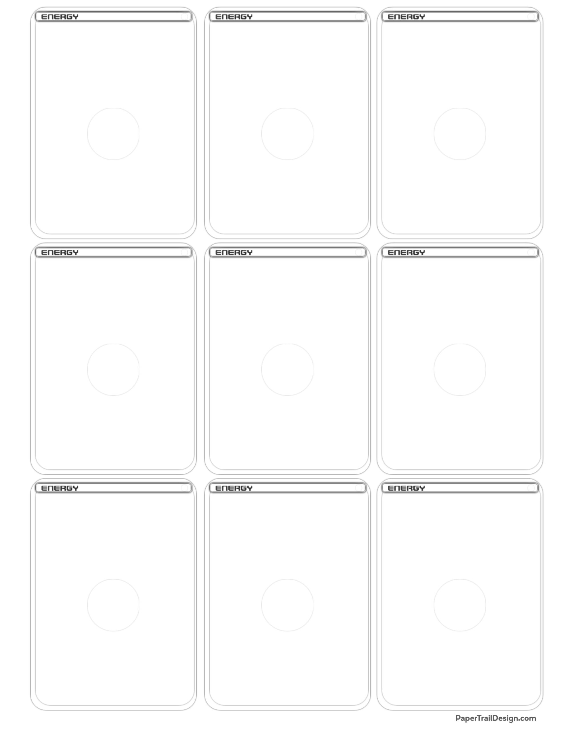 Pokémon Card Template Free Printable
