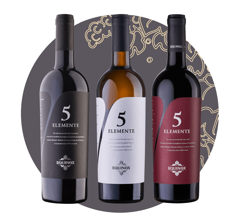 Equinox Weinpaket 5 Elemente Serie, 5 Elemente RED, NEGRU, ALB