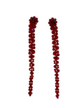 Simone Rocha Orecchini Pendenti "Drip" in Cristallo Sfaccettato Rosso